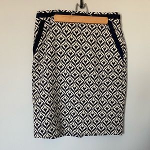 SOLD - Geometric Pencil Skirt with Pockets